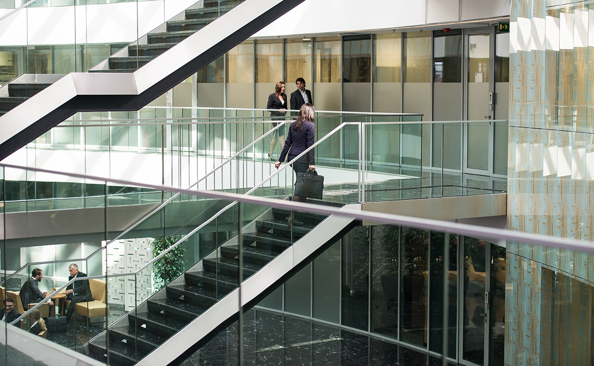 Hall in the business center.